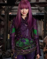 Dove Cameron Descendants 2 Purple Studded Leather Jacket