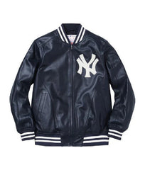 Supreme NY Yankees Leather Varsity Jacket