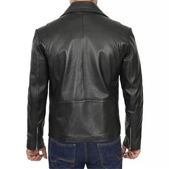 Asymmetrical Biker Leather Jacket